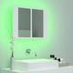 vidaXL Szafka górna z lustrem i LED 60cm biała (804956) 3