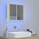 vidaXL Szafka górna z lustrem i LED 60cm dąb sonoma (804959) 3