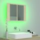 vidaXL Szafka górna z lustrem i LED 60cm dąb sonoma (804959) 5