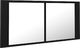 vidaXL Szafka górna z lustrem i LED 100cm czarna (804981) 1