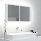 vidaXL Szafka górna z lustrem i LED 90cm biała (804972) 1