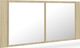 vidaXL Szafka górna z lustrem i LED 100cm dąb sonoma (804983) 2