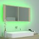 vidaXL Szafka górna z lustrem i LED 100cm dąb sonoma (804983) 6