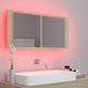 vidaXL Szafka górna z lustrem i LED 100cm dąb sonoma (804983) 7