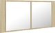 vidaXL Szafka górna z lustrem i LED 100cm dąb sonoma (804983) 1