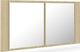 vidaXL Szafka górna z lustrem i LED 90cm dąb sonoma (804975) 2