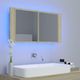 vidaXL Szafka górna z lustrem i LED 90cm dąb sonoma (804975) 3