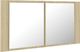 vidaXL Szafka górna z lustrem i LED 90cm dąb sonoma (804975) 1