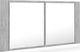 vidaXL Szafka górna z lustrem i LED 90cm szarość betonu (804976) 2
