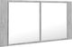vidaXL Szafka górna z lustrem i LED 90cm szarość betonu (804976) 1