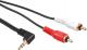 Kabel Maclean Jack 3.5mm - RCA (Cinch) x2 1m czarny (MCTV-824) 1