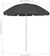 vidaXL Parasol plażowy, antracytowy 5