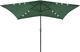 vidaXL Parasol z lampkami LED, na stalowym słupku, zielony, 2x3 m 1