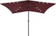 vidaXL Parasol z lampkami LED, na stalowym słupku, bordo, 2x3 m 1