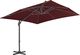 vidaXL Parasol wiszący na aluminiowym słupku, bordowy, 400x300 cm 3