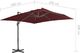 vidaXL Parasol wiszący na aluminiowym słupku, bordowy, 400x300 cm 8