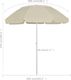 vidaXL Parasol plażowy, piaskowy żółty, 300 cm 6