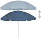 vidaXL Parasol plażowy, niebieski, 240 cm 2