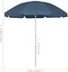 vidaXL Parasol plażowy, niebieski, 240 cm 5