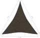 vidaXL Żagiel przeciwsłoneczny, 160 g/m, brązowy, 3x4x4 m, HDPE 6