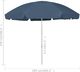 vidaXL Parasol plażowy, niebieski, 300 cm 6