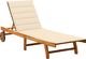 vidaXL Ogrodowy leżak z poduszką, lite drewno akacjowe 1