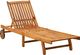 vidaXL Ogrodowy leżak z poduszką, lite drewno akacjowe 2