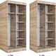 Elior Szafa przesuwna biel + dąb sonoma - Corina 2X 4