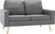 Elior 2-osobowa jasnoszara sofa - Eroa 2Q 1