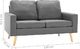 Elior 2-osobowa jasnoszara sofa - Eroa 2Q 4