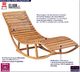 Elior Dewniany jednoosobowy leżak ogrodowy na płozach - Afis 2X 2