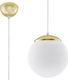 Lampa wisząca Lumes Biało-złota lampa wisząca kula 20 cm - EXX231-Ugi 1