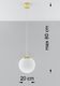 Lampa wisząca Lumes Biało-złota lampa wisząca kula 20 cm - EXX231-Ugi 2