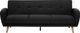 Beliani Sofa rozkładana 3-osobowa czarna FLORLI 1
