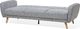 Shumee Sofa rozkładana 3-osobowa szara FLORLI 7