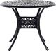 Shumee Zestaw ogrodowy stół i 4 krzesła czarny ANCONA 2