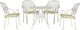 Shumee Zestaw ogrodowy stół i 4 krzesła biały ANCONA 1