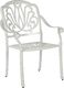 Shumee Zestaw ogrodowy stół i 4 krzesła biały ANCONA 7