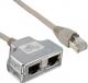 InLine T-Adapter ISDN Cat.5e RJ45 męski - 2x RJ45 żeński 15cm (69995I) 1