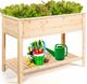 Costway Drewniana skrzynia donica podwyższona na warzywa i zioła 6