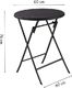 ModernHome Stolik kawowy składany stół ogrodowy rattan 60cm ModernHome 4