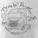 Topslang Koszulka z ciężarówką Iveco prezent dla kierowcy Tira TIR męska biała REGULAR XXL 1