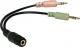 Kabel LogiLink Jack 3.5mm - Jack 3.5mm x2 0.15m czarny (CA0020) 1