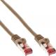 InLine Patchcord S/FTP, PiMF, Cat.6, 250MHz, PVC, brązowy 25m (76425K) 1