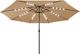 vidaXL Parasol ogrodowy z LED i metalowym słupkiem, 400 cm, taupe 1