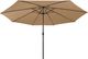 vidaXL Parasol ogrodowy z LED i metalowym słupkiem, 400 cm, taupe 4