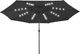 vidaXL Parasol ogrodowy z LED i metalowym słupkiem, 400 cm, czarny 1
