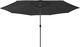 vidaXL Parasol ogrodowy z LED i metalowym słupkiem, 400 cm, czarny 2