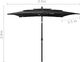 vidaXL 3-poziomowy parasol na aluminiowym słupku, czarny, 2,5x2,5 m 7