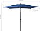 vidaXL 3-poziomowy parasol na aluminiowym słupku, lazurowy, 2,5x2,5 m 8